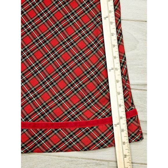 Vintage Red Plaid Midi Skirt - Basic Editions - Size 10 - Classic Holiday Look - Picture 6 of 10
